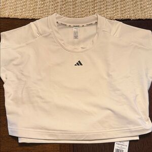 Adidas Off-White Cropped Tee